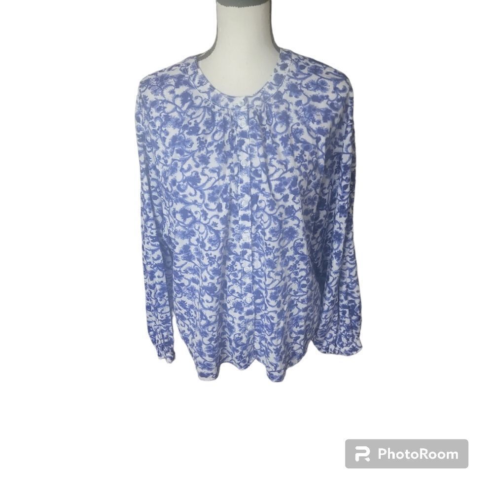 Pilcro Anthropologie Floral Paisley Popover Blouse. Size M.